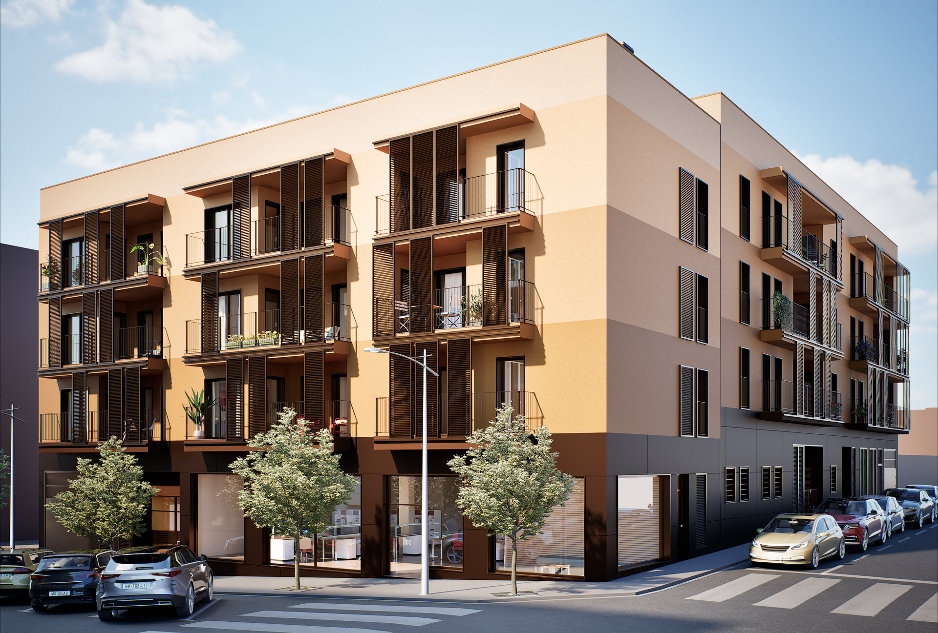 Edifici Munt — Façana principal a Carrer Primavera, Martorelles